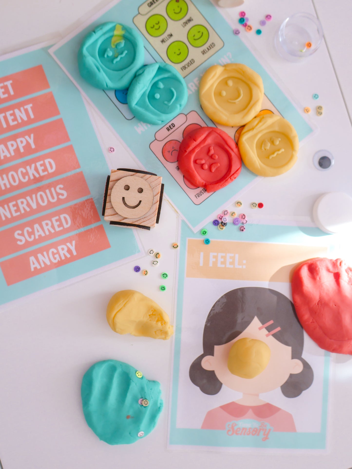 Feelings & Faces: Emotional Support Playdough Kit