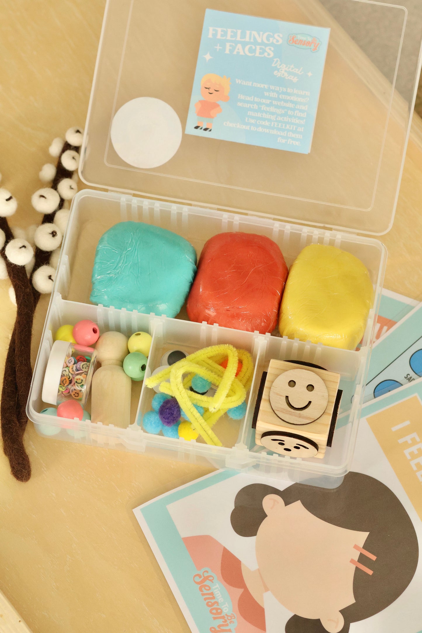 Feelings & Faces: Emotional Support Playdough Kit