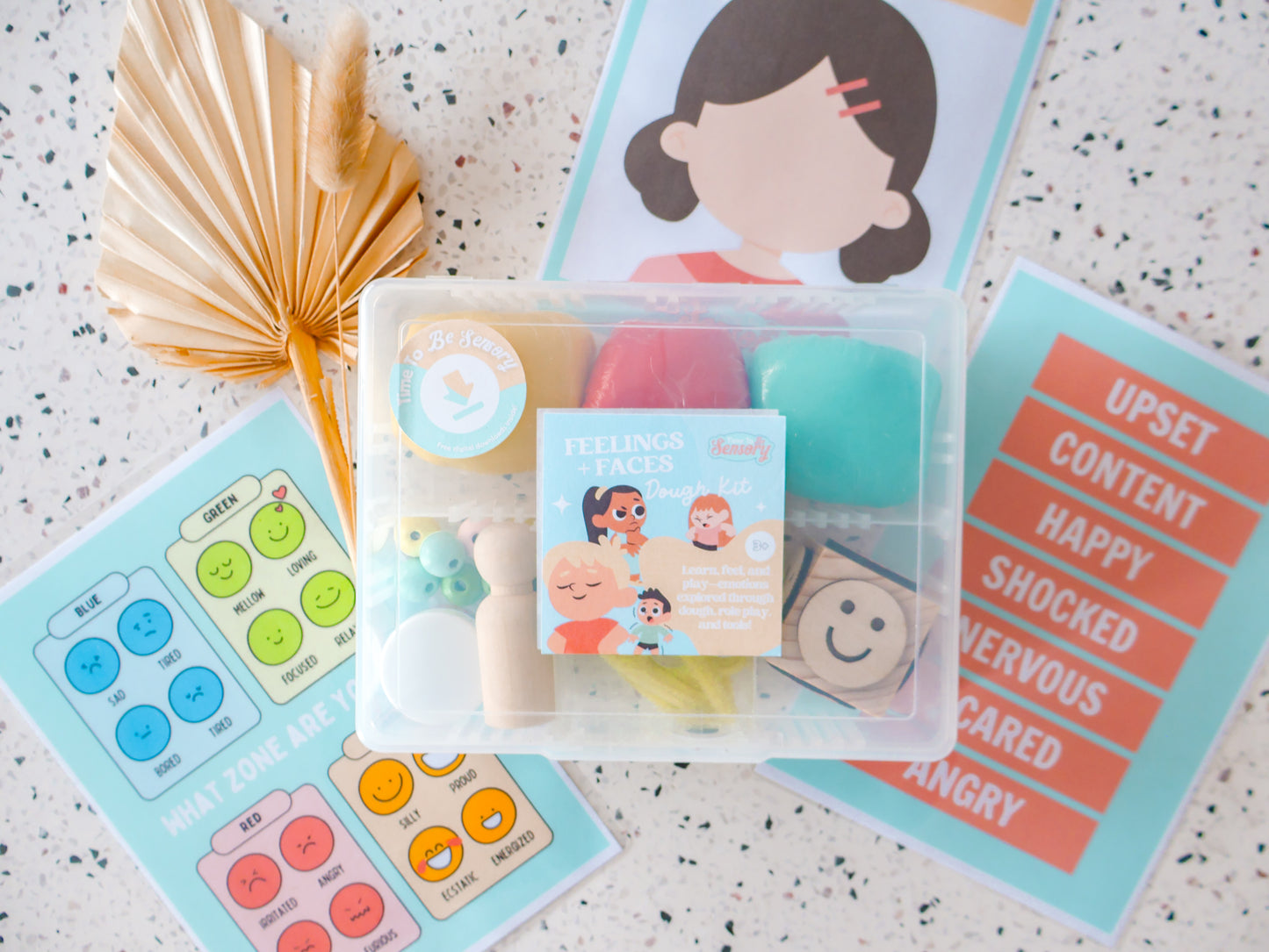 Feelings & Faces: Emotional Support Playdough Kit