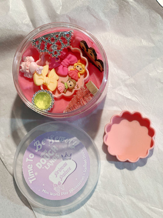 Mini Dough Lands | PRINCESS PALACE| Playdough & Accessories Bundle | 350g Playdough