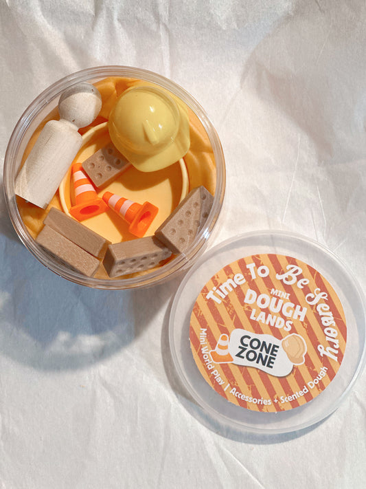 Mini Dough Lands | CONE ZONE| Playdough & Accessories Bundle | 350g Playdough