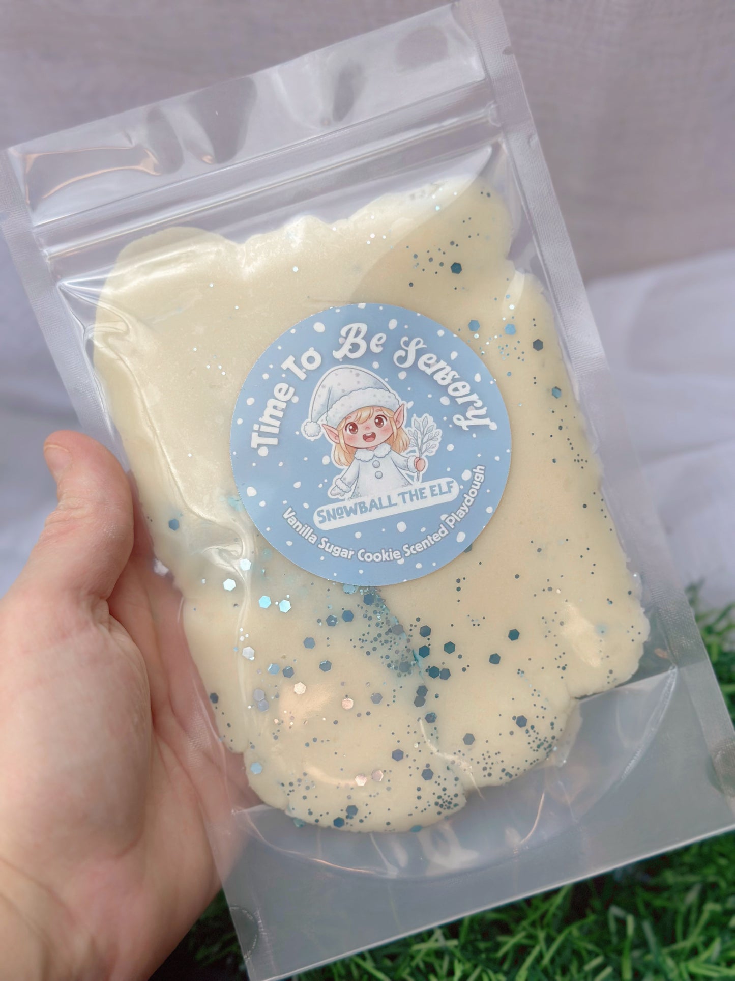 Snowball Elf-Sugar Cookie- 220g Playdough Pouch